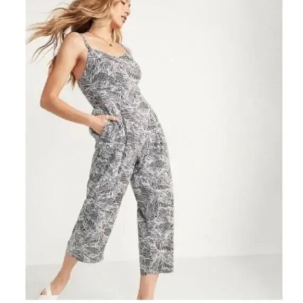 Old Navy Black and White Jumpsuit